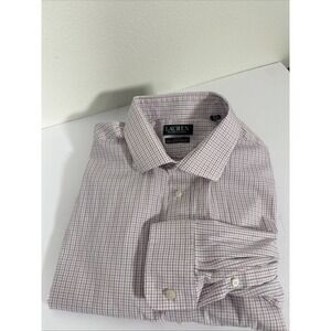 Lauren Ralph Lauren Performance Stretch Shirt Mens XL 17‎ 1/2 38/39 L/S Tall C2
